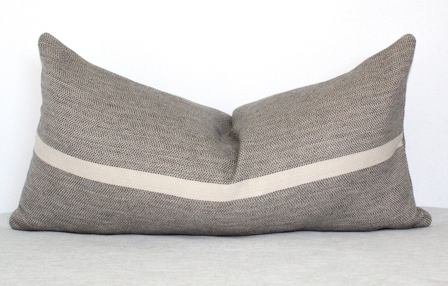 Pilar Stone Rustic Bold Stripe Cushion cover