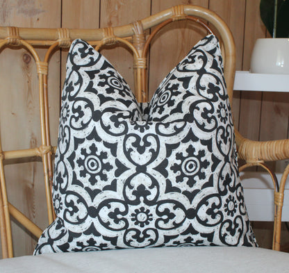 Navy Geometric Cushion Cover Outdoor and Indoor Use