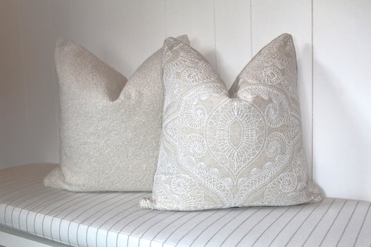 Embroidered Boho style cushion covers