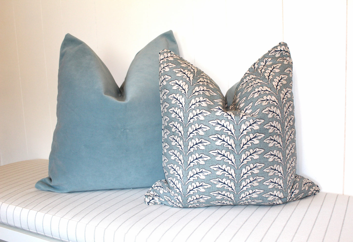 Woodcote Toned down dusty baby blue Cushion covers