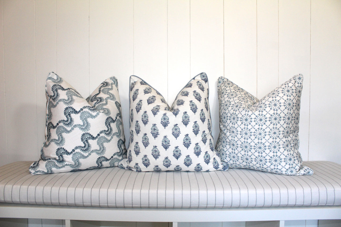 Baby Blue geometric cushion covers