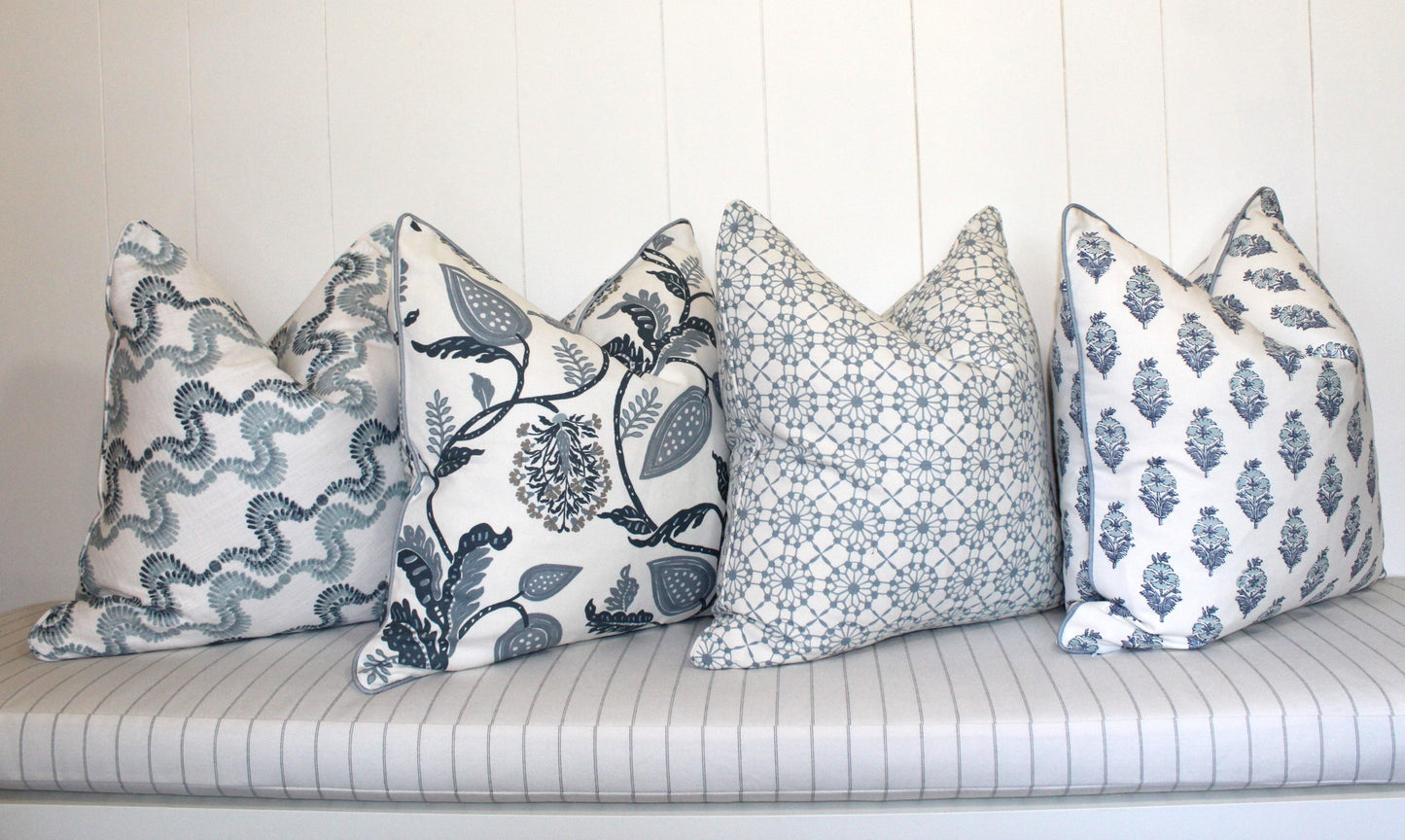 Baby Blue geometric cushion covers