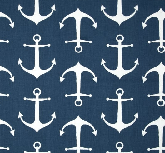 Anchor Printed Navy Fabric