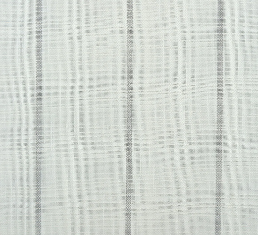 Gregory Fog = Pin stripe ivory fabric by Acacia Textiles