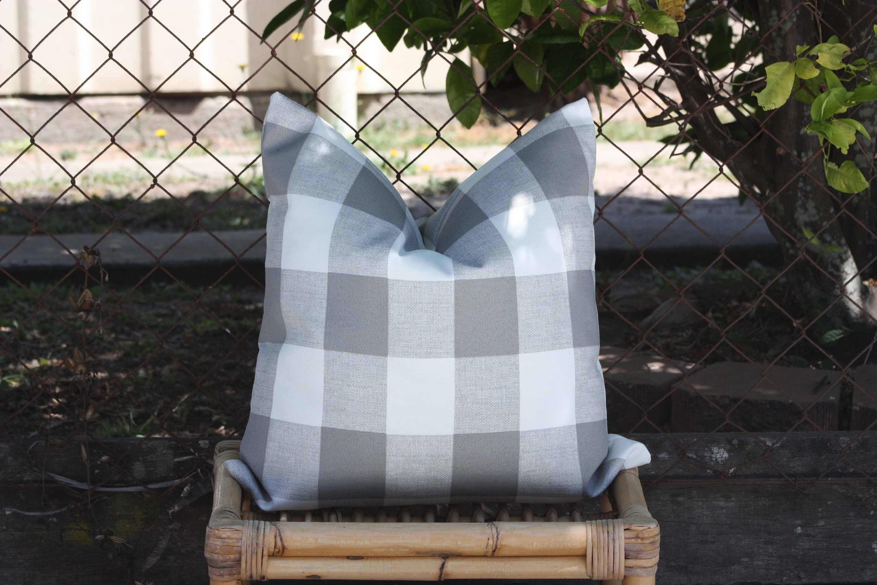 Buffalo check outdoor discount cushions