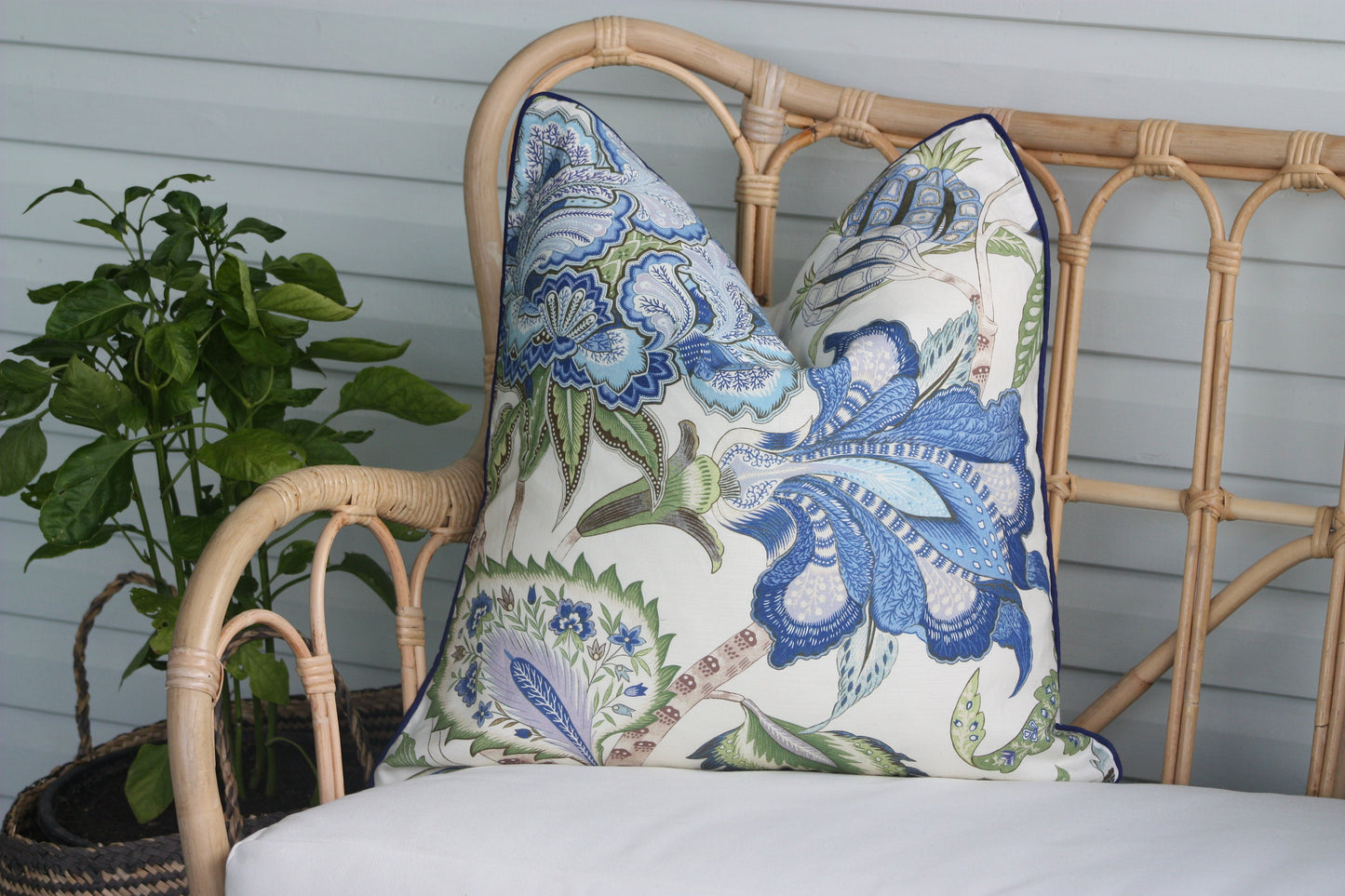 Peacock Jacobean Floral Cushion Covers