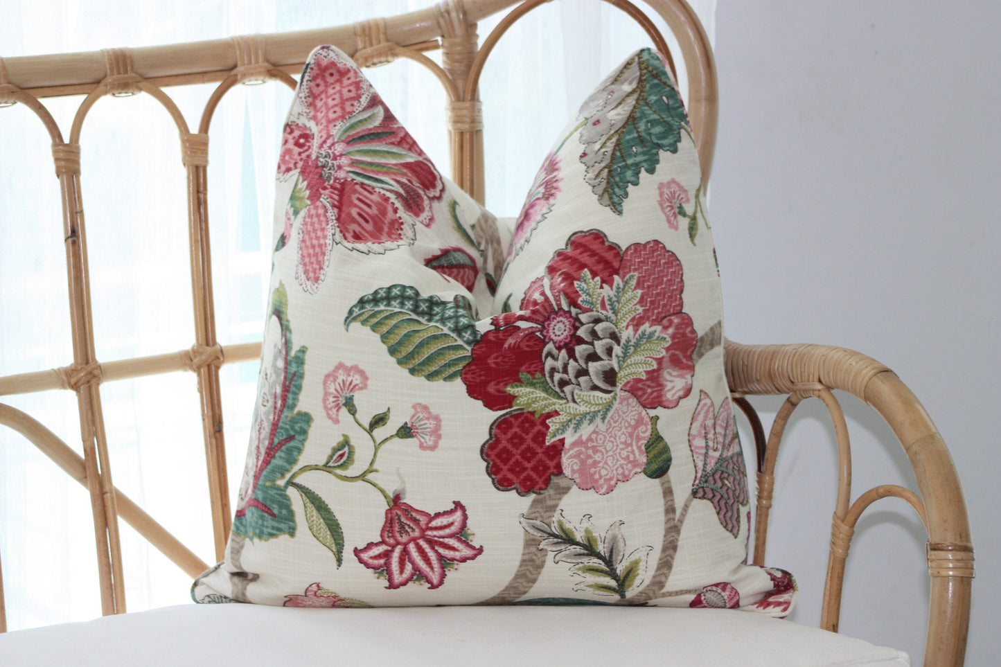Large Floral Hampton style Cushion covers