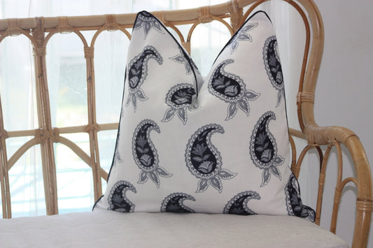 Duck egg Paisley Cushion Cover by Australian based company