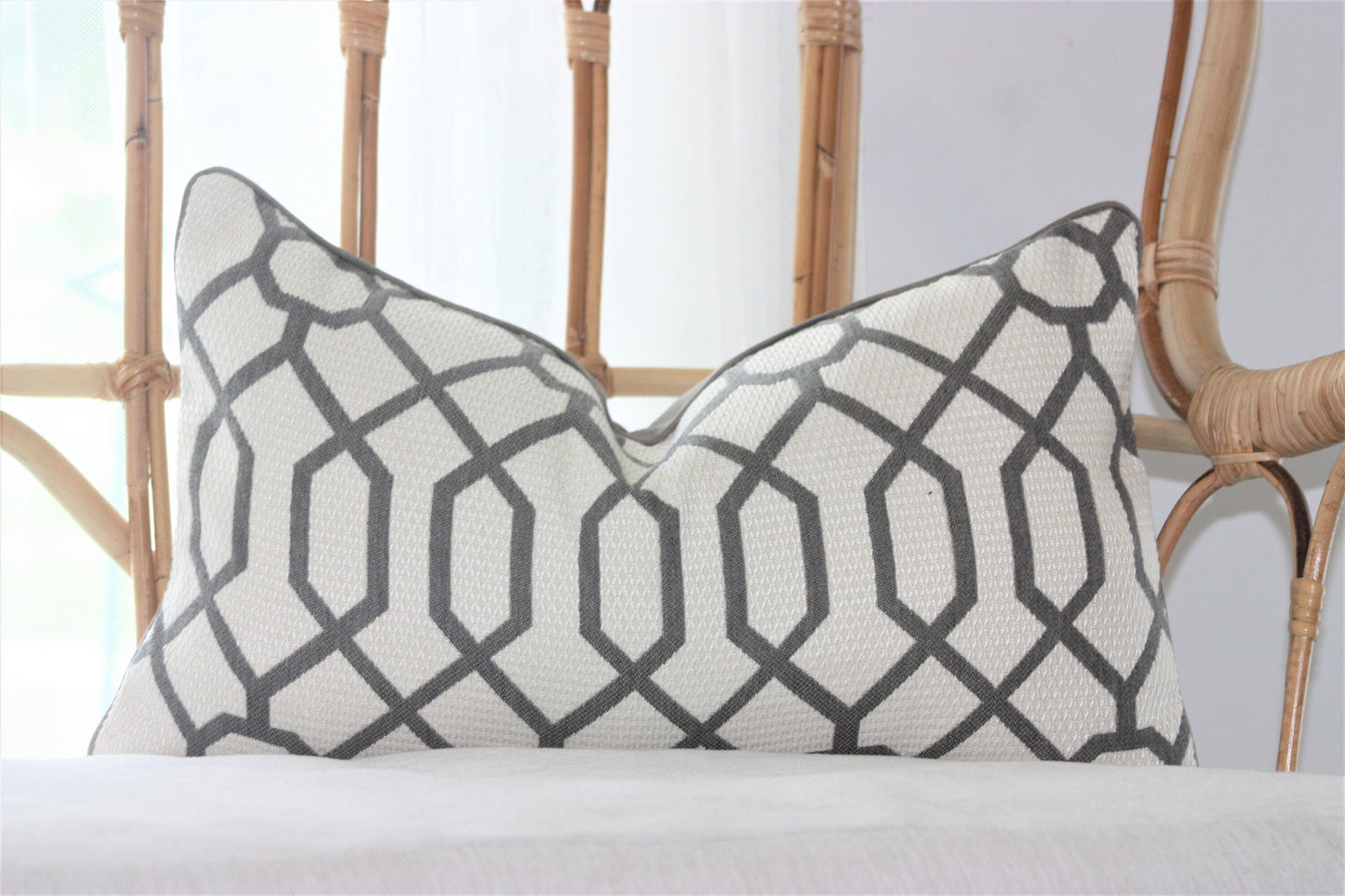 Geometric Stone Sunbrella Cushion Covers