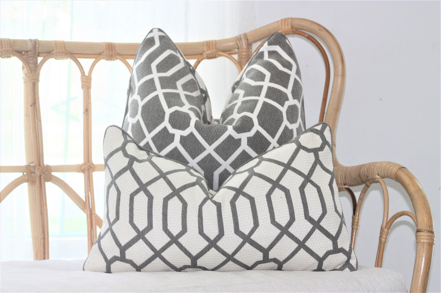 Geometric Stone Sunbrella Cushion Covers