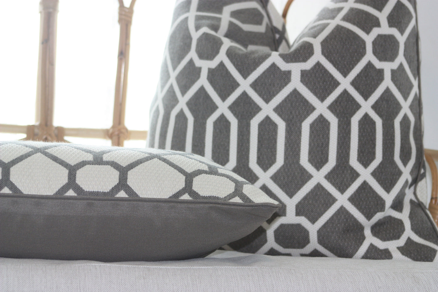 Geometric Stone Sunbrella Cushion Covers