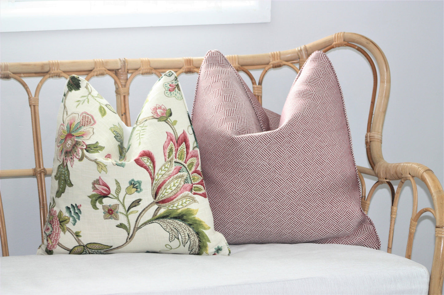 Jacobean Red Floral Cushion Covers