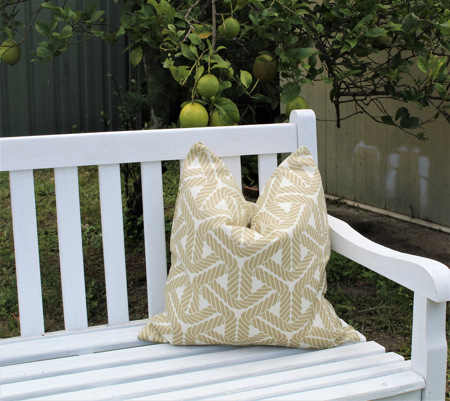 Tommy bahama cushions, outdoor indoor cushions, tropical leaf cushions, weather resistant cushions Made in Australia