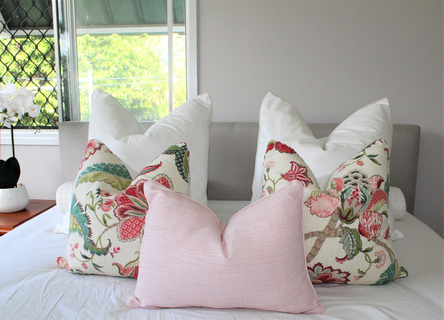 Large Floral Hampton style Cushion covers