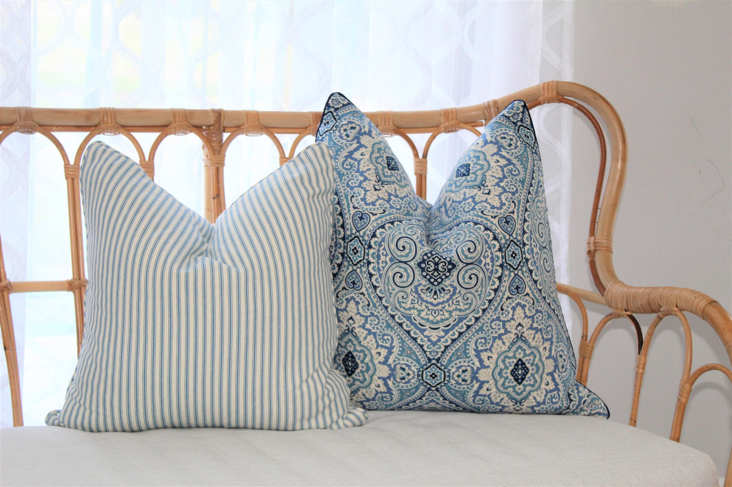 Hampton's style REVERSIBLE cushion covers