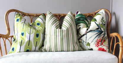 Peacock feather cushion covers