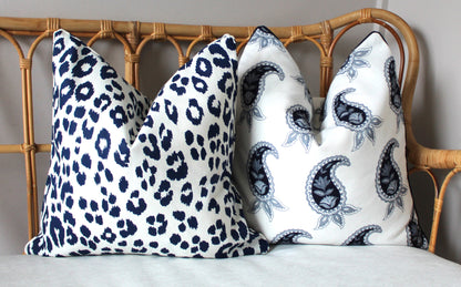 Iconic Leopard in Ink cushion Covers 50x50by Schumacher