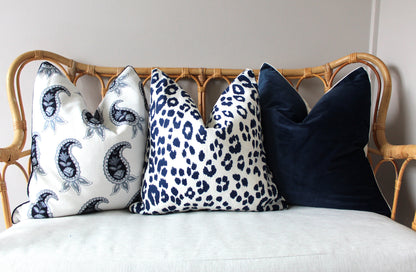 Iconic Leopard in Ink cushion Covers 50x50by Schumacher