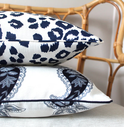 Iconic Leopard in Ink cushion Covers 50x50by Schumacher