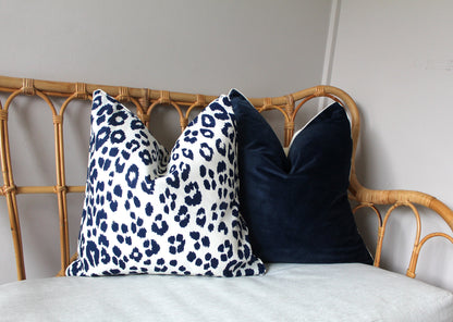 Iconic Leopard in Ink cushion Covers 50x50by Schumacher