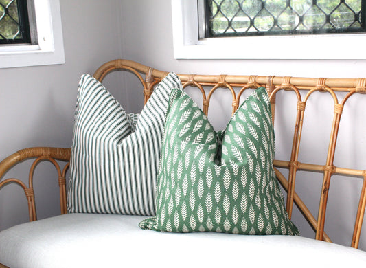 Green Foliage Cushion covers Made in Australia