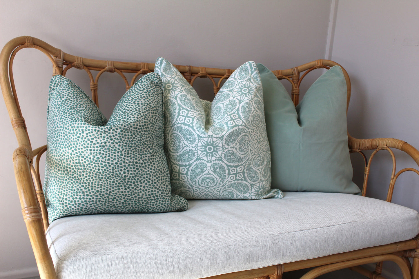 Seafoam Geometric Cushion Covers