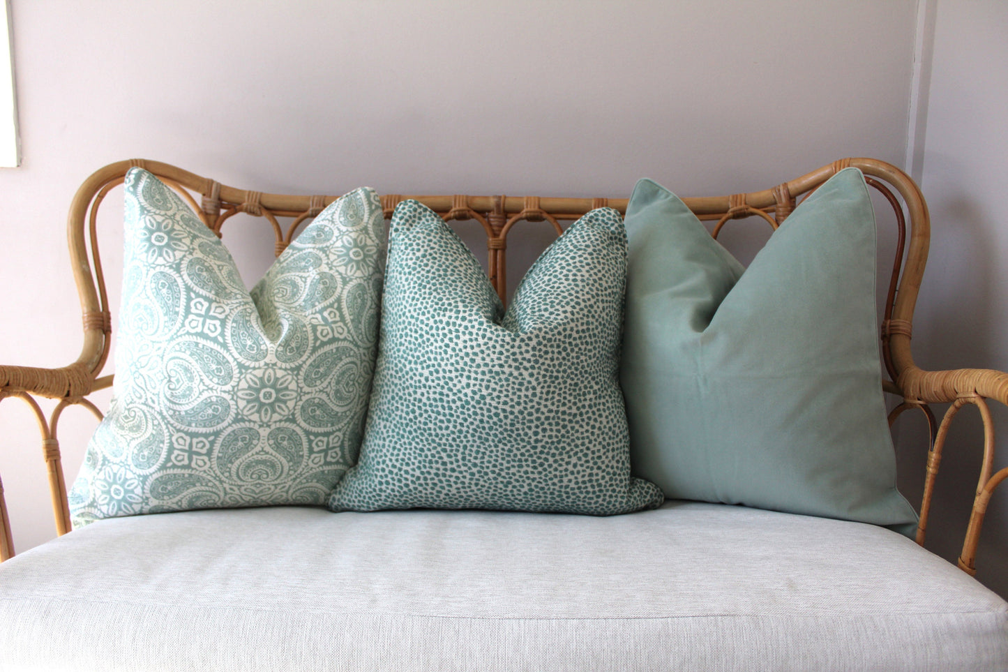 Seafoam Geometric Cushion Covers